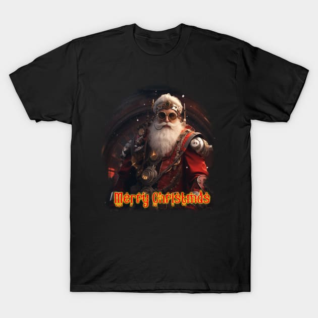 Merry Steampunk Christmas T-Shirt by From the fringe to the Cringe